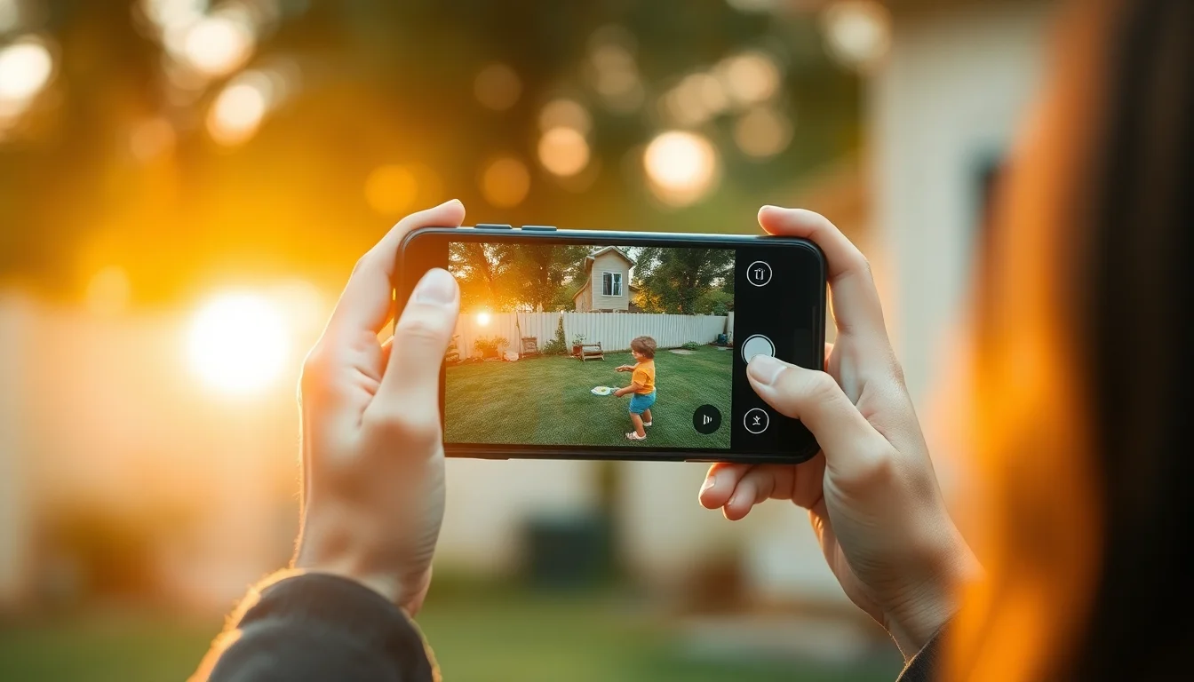 modern flagship smartphone held in hand, clean white background product shot